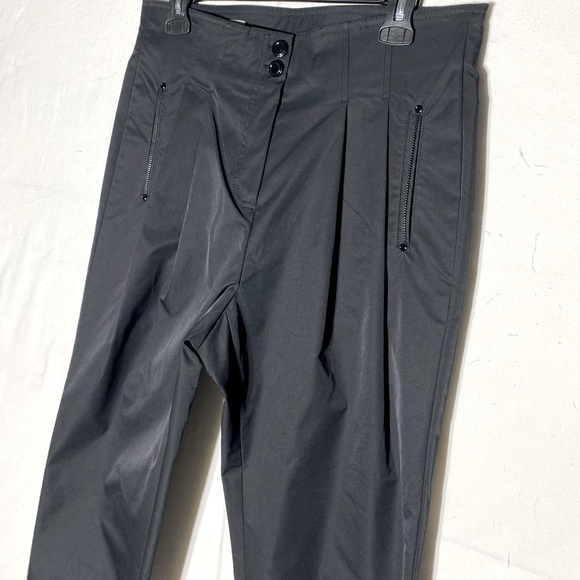 Kapalua Black Pleated Front High Rise Tapered Leg Pants 10 - Picture 4 of 14